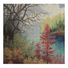 The Autumn River Stretched Wall Art Tapestry