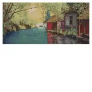 River Place Stretched Wall Tapestry