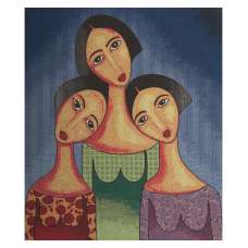 Three Sister Stretched Wall Tapestry