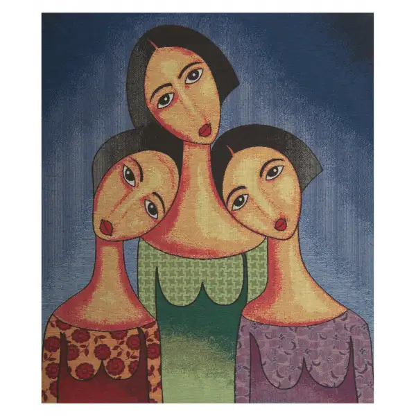 Three Sister  Wall Tapestry Stretched