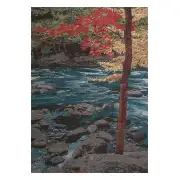 Our River in Autumn Stretched Wall Tapestry