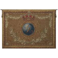 Coat of Arms A.K. Horizontal French Tapestry Wall Hanging