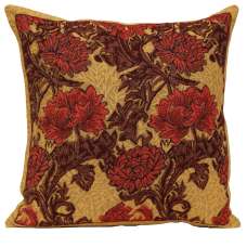 Chrysanthemum Bordo European Cushion Covers