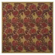 Chrysanthemum Bordo II Belgian Tapestry Throw