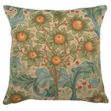 Orange Tree w/Arabesques Light French Tapestry Cushion