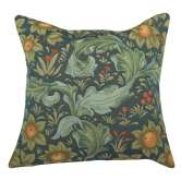 Arabesques w/Orange Tree Blue Decorative Tapestry Pillow