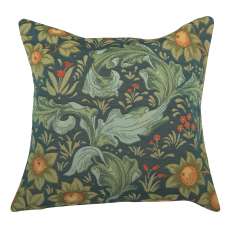 Arabesques w/Orange Tree Blue French Tapestry Cushion