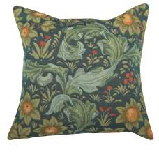 Arabesques w/Orange Tree Blue Decorative Tapestry Pillow