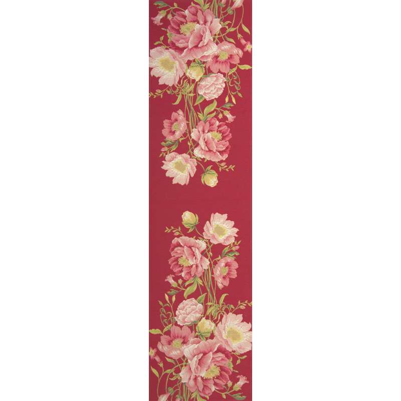 Peonies Pink French Tapestry Table Runner
