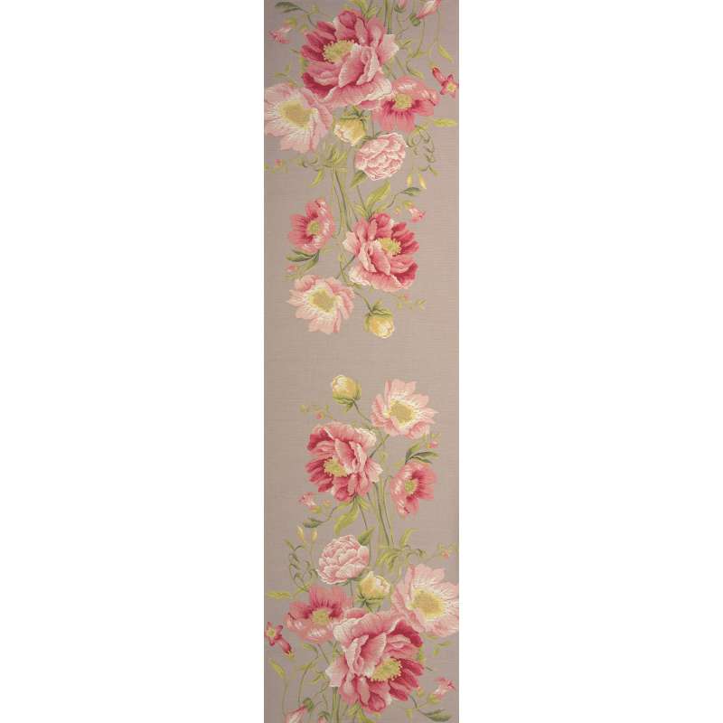 Peonies Grey French Tapestry Table Runner