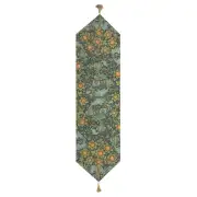 Orange Tree Arabesque Blue French Table Mat - 19 in. x 71 in. Cotton by William Morris