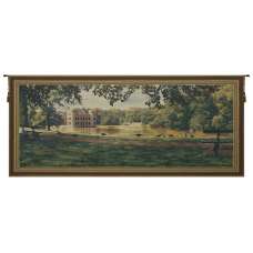 Princess Castle with Frame Border Belgian Tapestry Wall Hanging