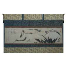 Crane Birds Belgian Tapestry Wall Hanging