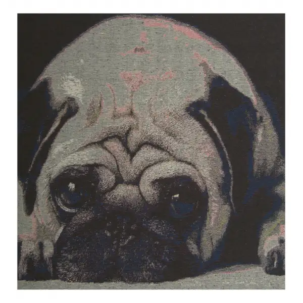 An Ecstatic Pug  Wall Tapestry Stretched