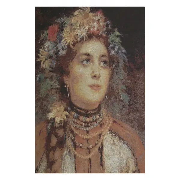 Russian Beauty in Summer Garland  Wall Tapestry Stretched