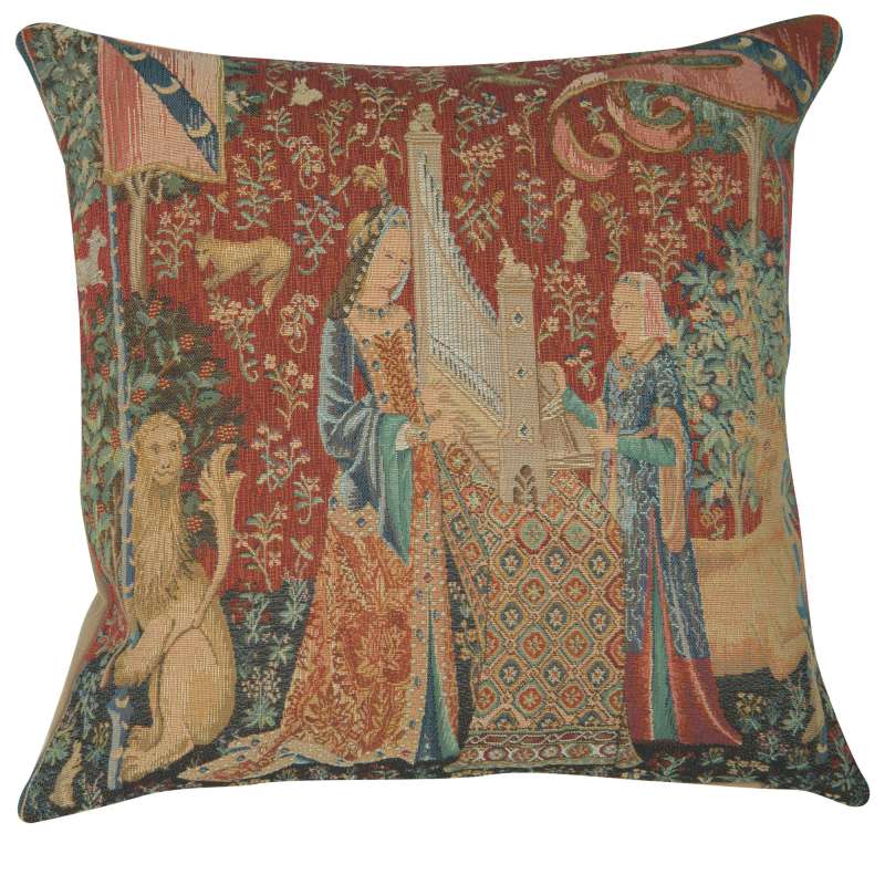 The Hearing I Large Decorative Tapestry Pillow