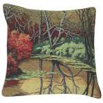 Autumn Pond Reflections Decorative Pillow Cushion Cover