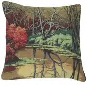 Autumn Pond Reflections Couch Pillow