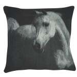 Horse in Charcoal Decorative Pillow Cushion Cover