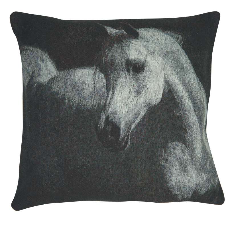 Horse in Charcoal Decorative Pillow Cushion Cover