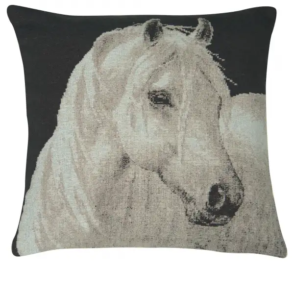 Horse in Charcoal II Decorative Floor Pillow Cushion Cover