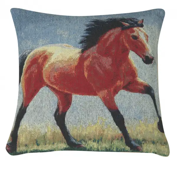 Running Thoroughbred II Decorative Floor Pillow Cushion Cover