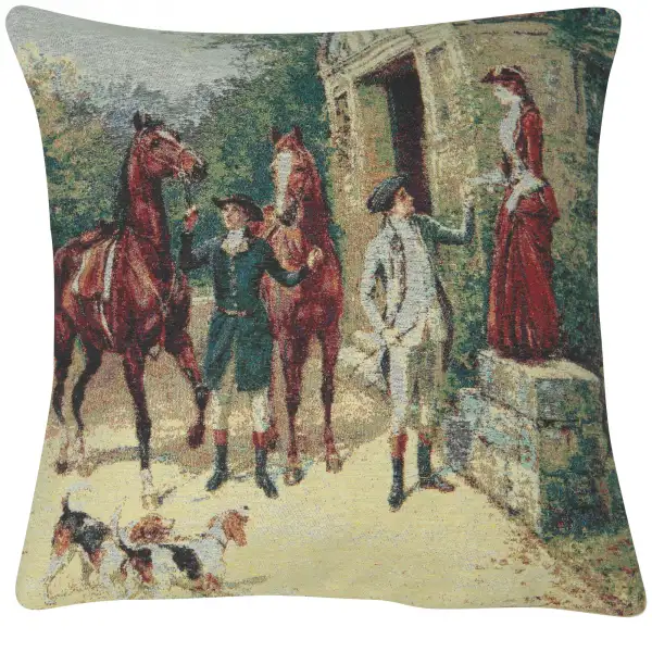 English Riders Decorative Floor Pillow Cushion Cover