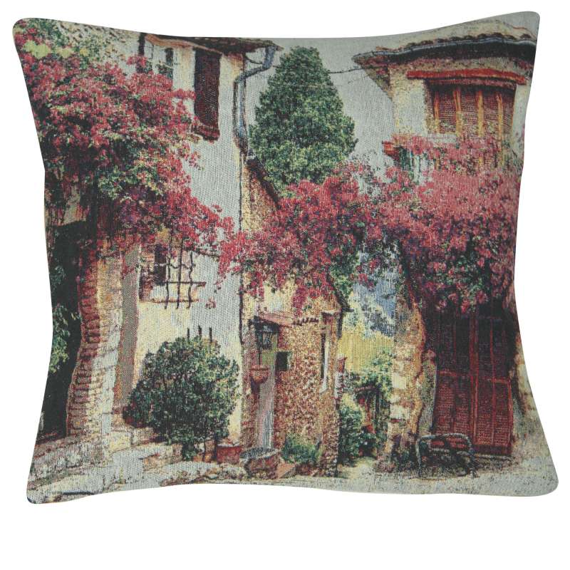 Mediterranean Scene Decorative Pillow Cushion Cover
