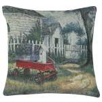 A Little Red Wagon Decorative Pillow Cushion Cover