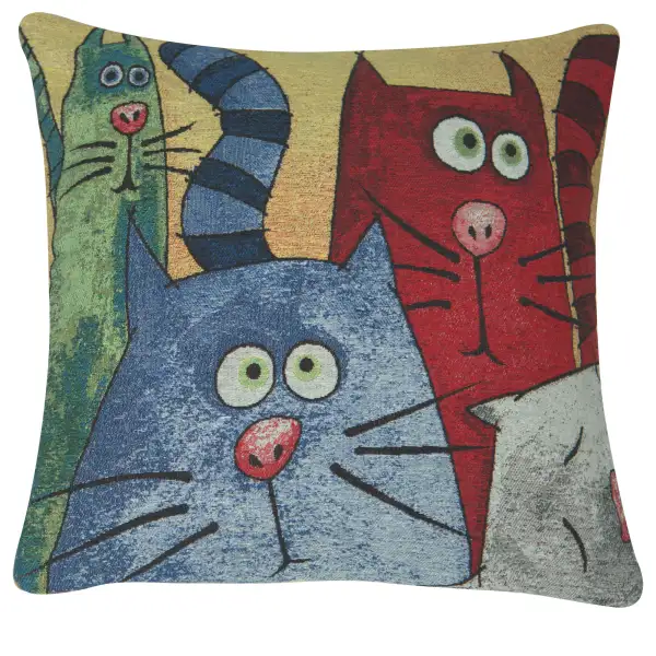 Cartoon Cats Couch Pillow