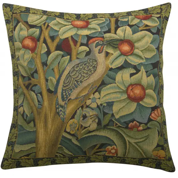 Woodpecker Right by William Morris Belgian Sofa Pillow Cover