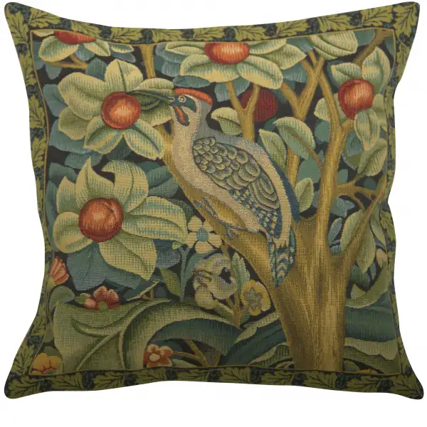 Woodpecker Left by William Morris Belgian Sofa Pillow Cover