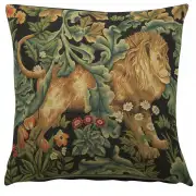 Lion by William Morris Belgian Cushion Cover