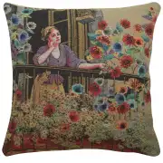 Thoughtful Floral Terrace Couch Pillow