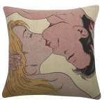 Graphic Novel Kiss Decorative Pillow Cushion Cover