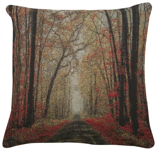 The Autumn Glade Path Decorative Floor Pillow Cushion Cover