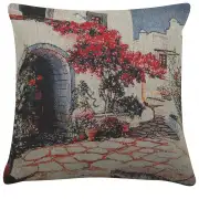 Red Tree Courtyard Couch Pillow