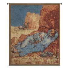 Repose of the Farmer Mini European Tapestry Wall Hanging