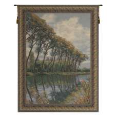 Canal in Flanders No Mill Belgian Wall Tapestry
