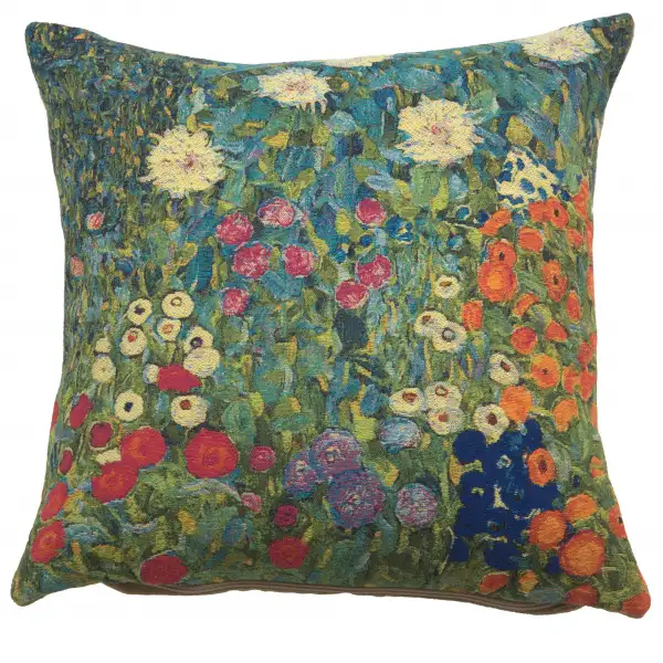 Flower Garden II by Klimt Belgian Sofa Pillow Cover