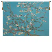 The Almond Blossom II Belgian Tapestry - 43 in. x 33 in. Cotton/Viscose/Polyester by Vincent Van Gogh