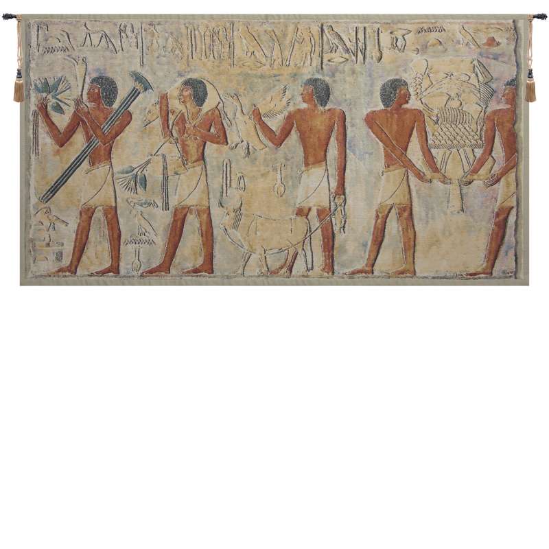 Saqqarah Beige Part I Belgian Tapestry Wall Hanging