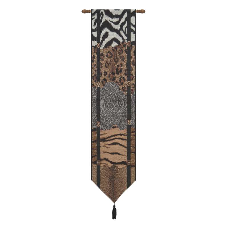 Safari Animals II Small Tapestry Bell Pull