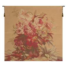 Square Romantique Beige Small European Tapestry Wall Hanging