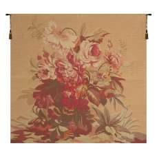 Square Romantique Beige Small European Tapestry