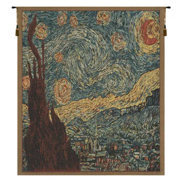 Van Gogh's Starry Night Mini Belgian Wall Tapestry
