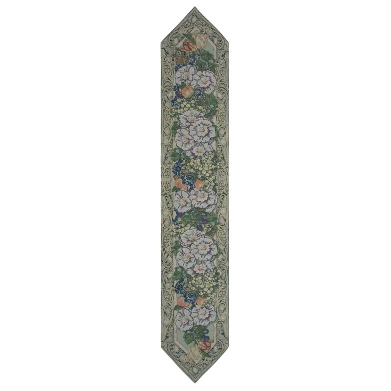 Floral Collage without Tassel Tapestry Table Runner