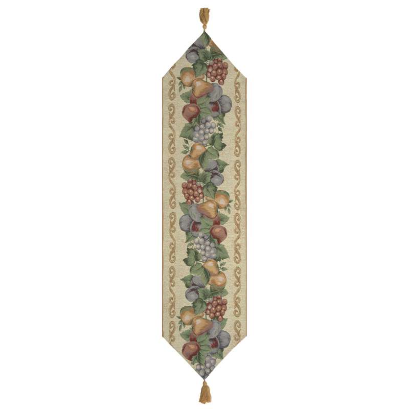 Fall Fruit With Tassels Table Runner Tapestry