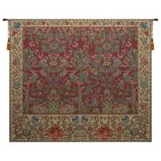 The Tree of Life Forest Red Tapestry Wall Art
