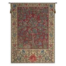 Tree of Life Red William Morris Belgian Tapestry